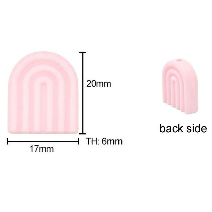 Rainbow Silicone Beads - 20*17mm