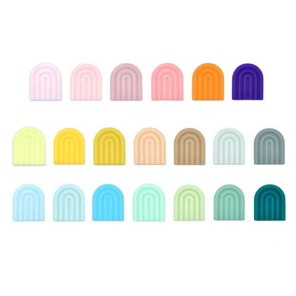 Rainbow Silicone Beads - 20*17mm