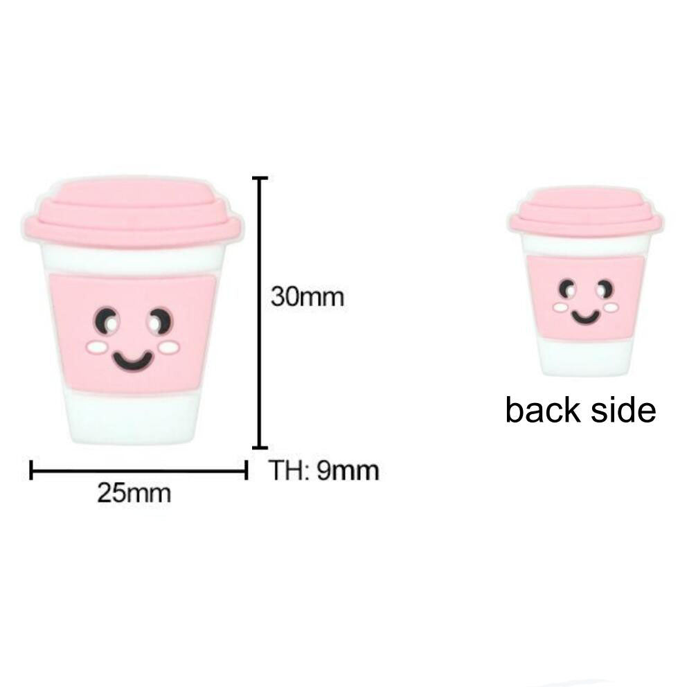 Coffee Cup Silicone Beads - 30*25mm