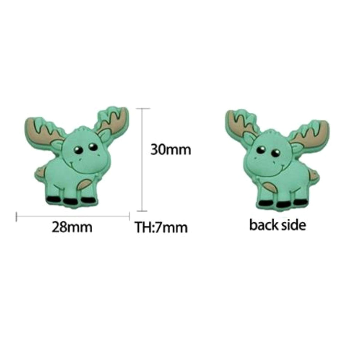 Moose Silicone Beads - 28*30mm