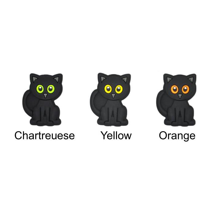 Black Cat Silicone Beads - 26*20mm