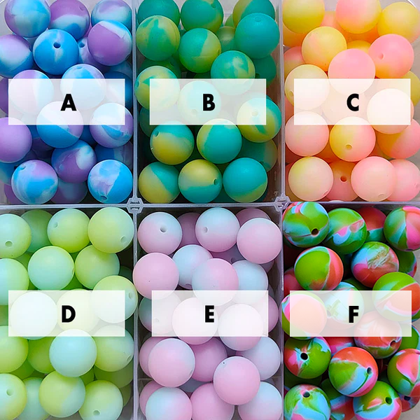 15mm Round Silicone Beads