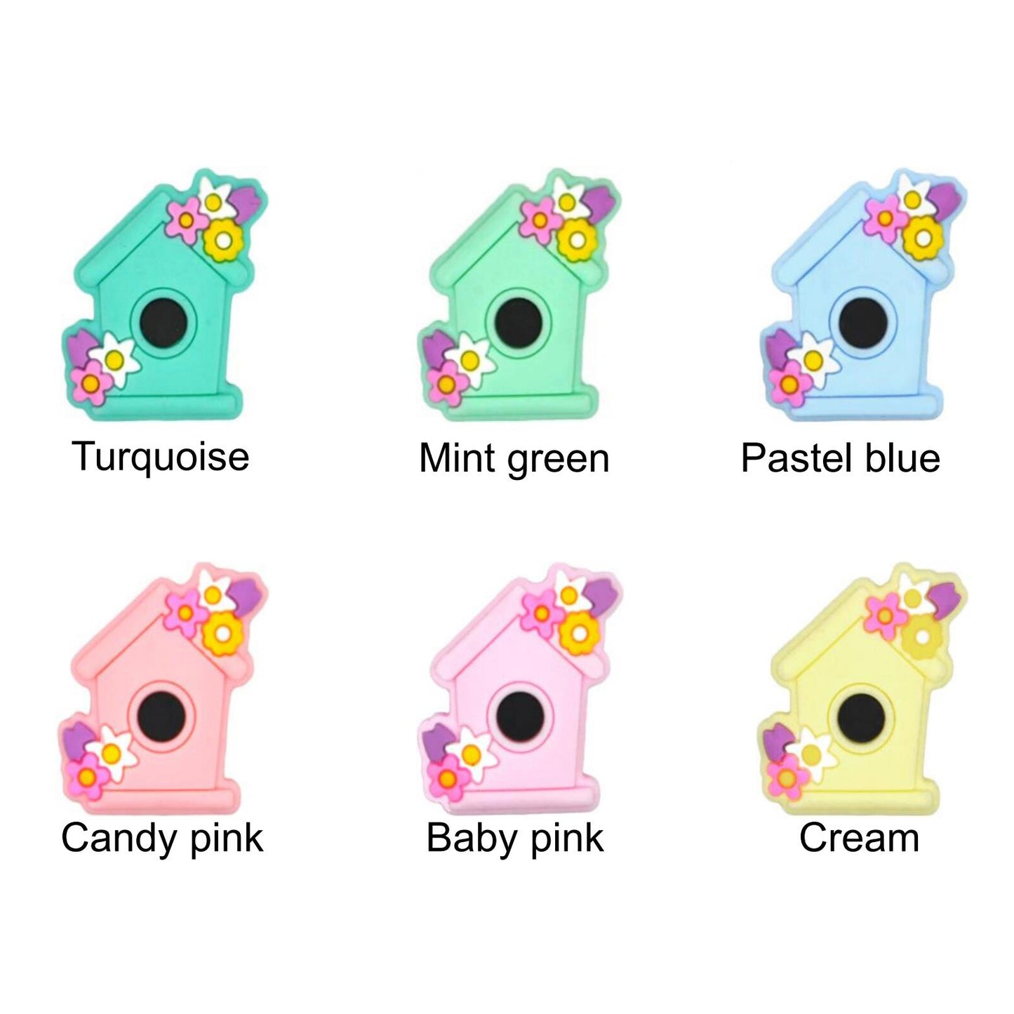 Bird House Focal Beads 28*25mm