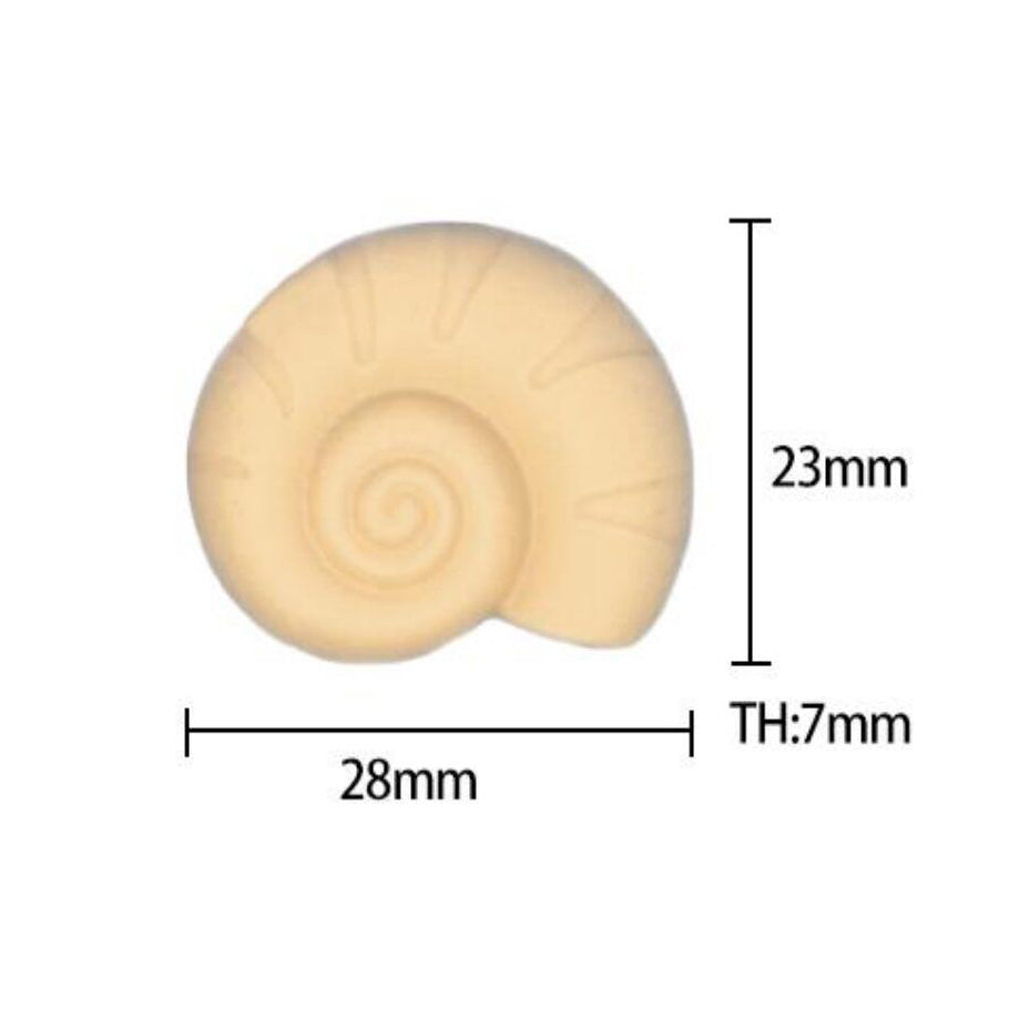 Snail Shell Silicone Beads 23*28mm