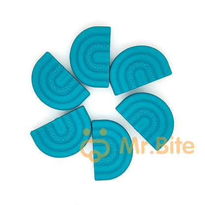 New Rainbow Silicone Beads 20*30mm