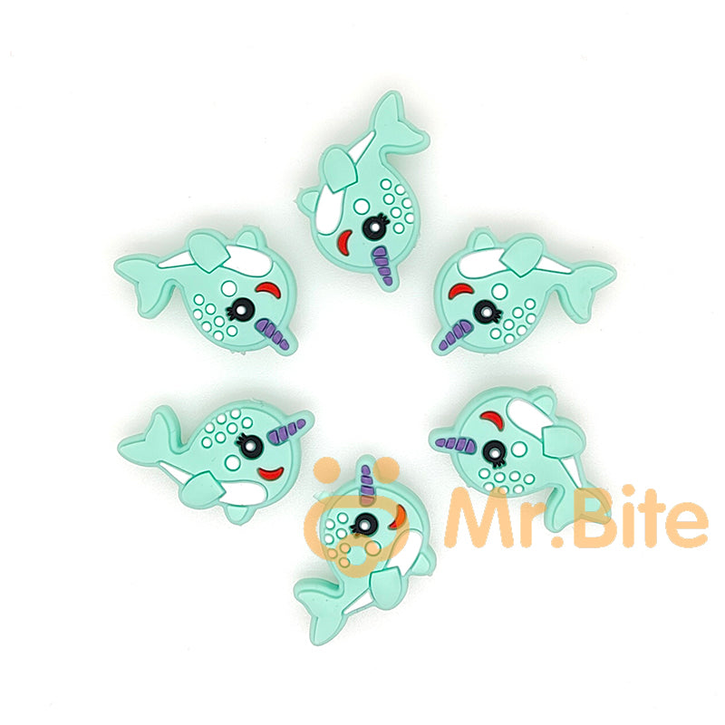 Narwhal Silicone Focal Beads 31*20mm