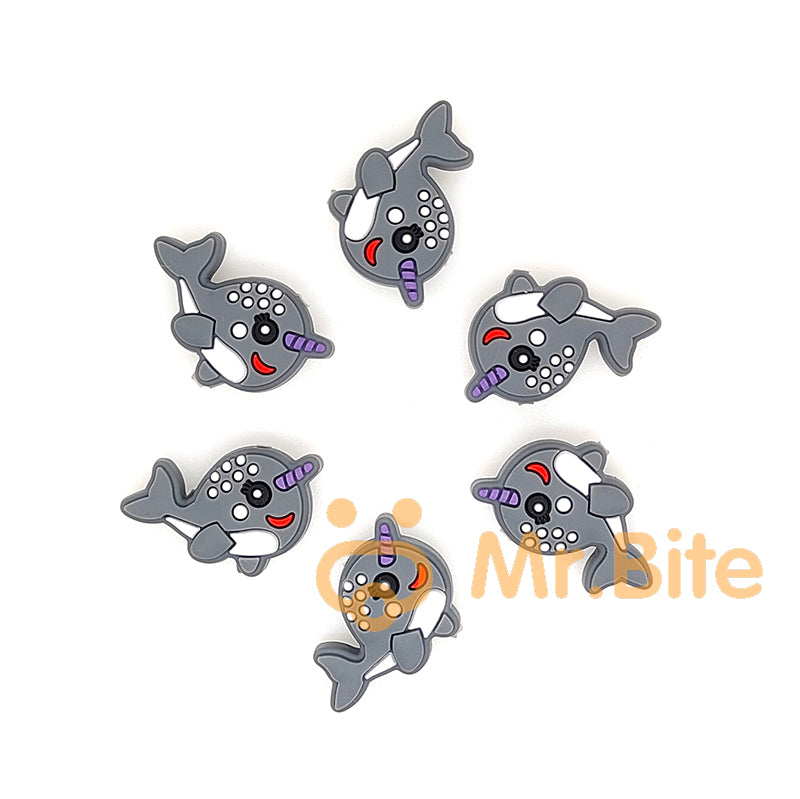 Narwhal Silicone Focal Beads 31*20mm