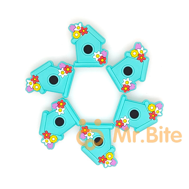Bird House Focal Beads 28*25mm