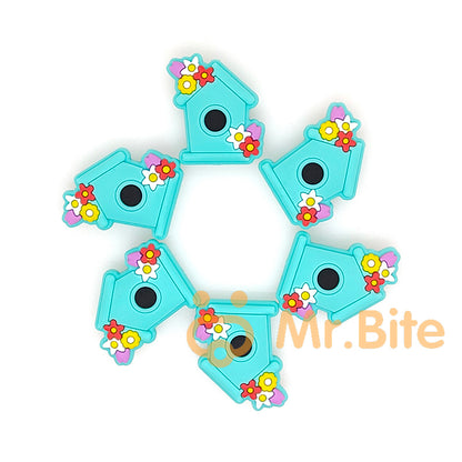Bird House Focal Beads 28*25mm