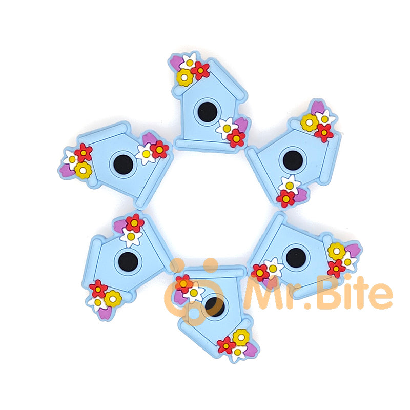 Bird House Focal Beads 28*25mm