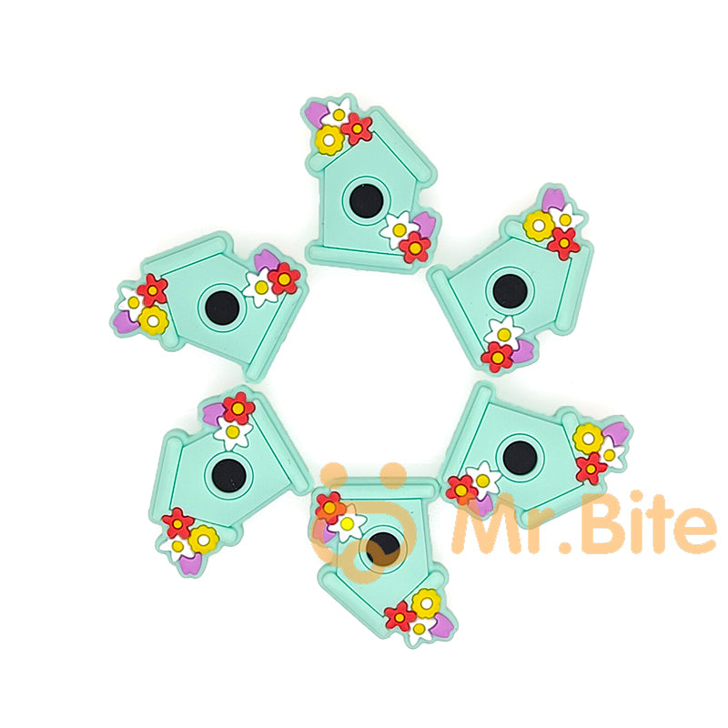 Bird House Focal Beads 28*25mm