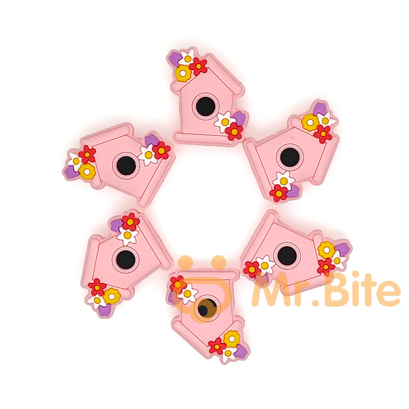 Bird House Focal Beads 28*25mm