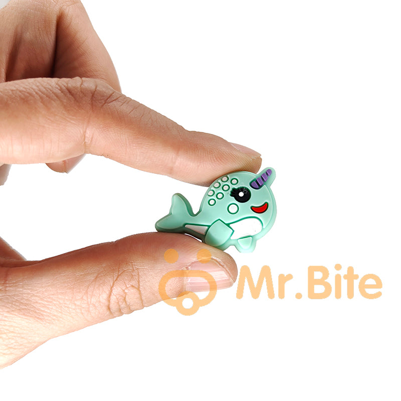 Narwhal Silicone Focal Beads 31*20mm