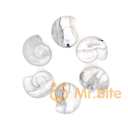 Snail Shell Silicone Beads 23*28mm