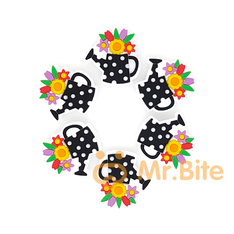 Flower Can Silicone Beads 27*26mm