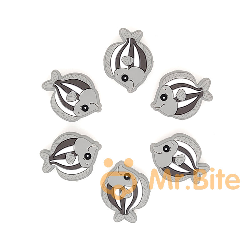 Silicone Tropical Fish Beads 24*30mm
