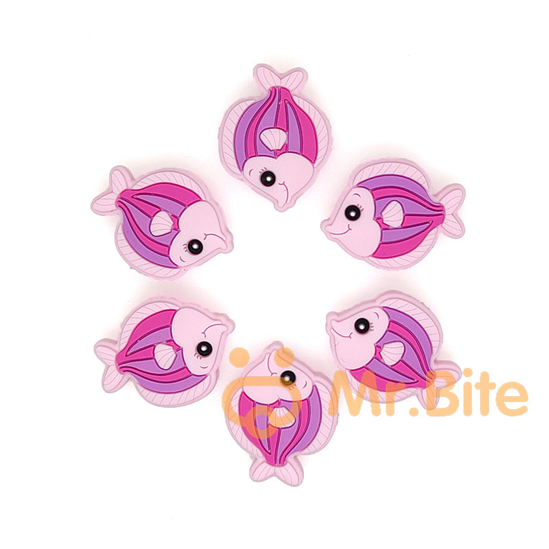 Silicone Tropical Fish Beads 24*30mm