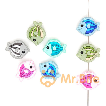 Silicone Tropical Fish Beads 24*30mm