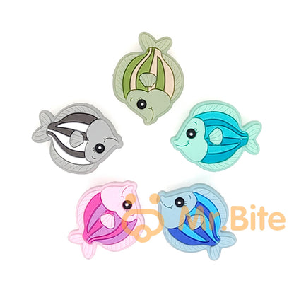 Silicone Tropical Fish Beads 24*30mm