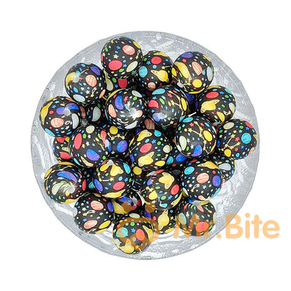15mm New Round Print Silicone Beads