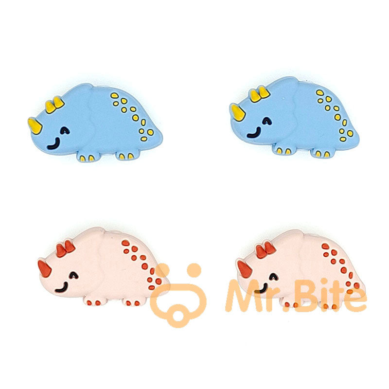 Dinosaur Focal Silicone Beads 30*18*8mm