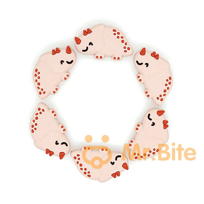 Dinosaur Focal Silicone Beads 30*18*8mm
