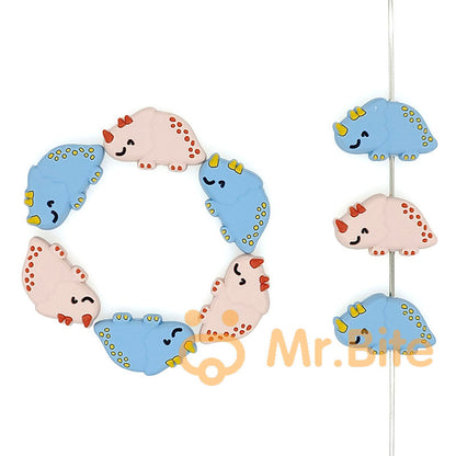Dinosaur Focal Silicone Beads 30*18*8mm