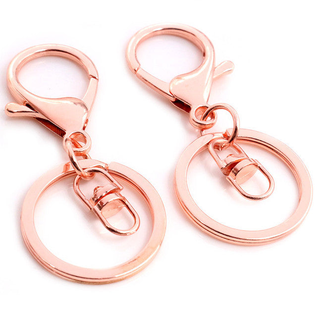 10/20/50/100Pcs Key Ring, Lobster Claw Clasps, Split Ring