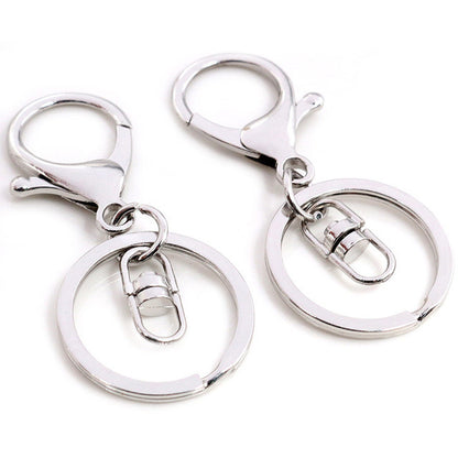 10/20/50/100Pcs Key Ring, Lobster Claw Clasps, Split Ring