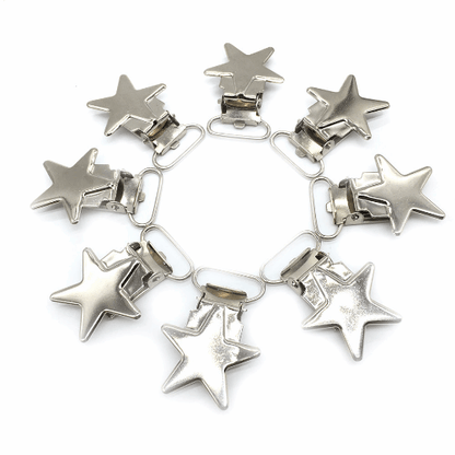 Metal Star Pacifier Clips