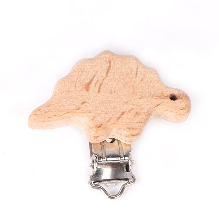 Wooden Animal Pacifier Clip