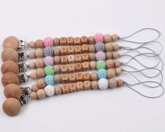 Personalized - Dummy Pacifier Chain Clip