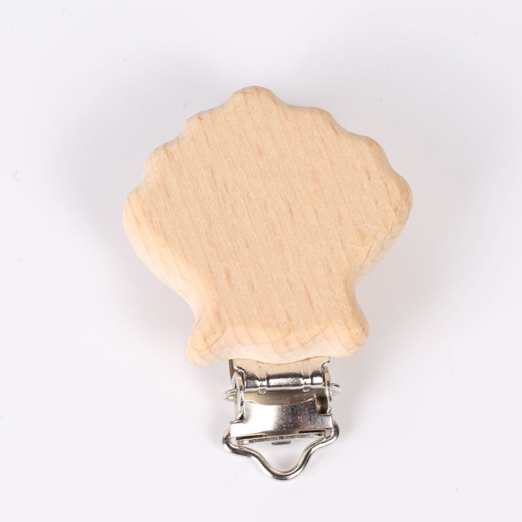 Wooden Animal Pacifier Clip