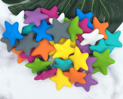 Large Silicone Star Beads
