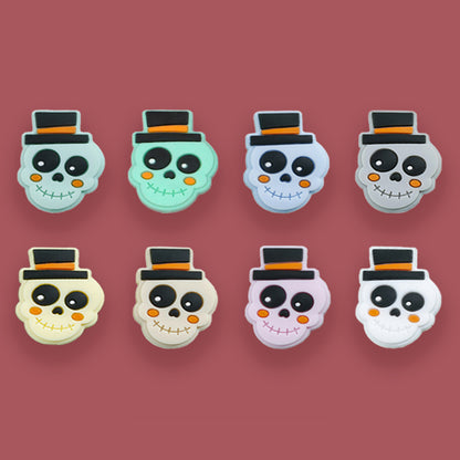 Halloween Skull Silicone Beads - 29*21mm
