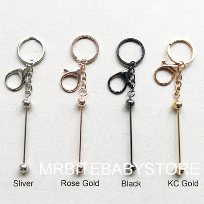 5Pcs/Lot Beadable Keychain Bar