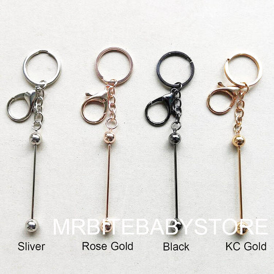 5Pcs/Lot Beadable Keychain Bar