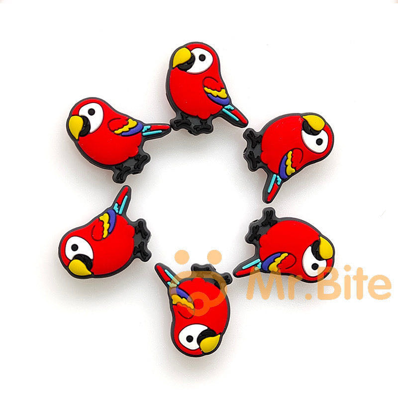 10-100Pcs Bird Animal Parrot Beads 27*26*8mm