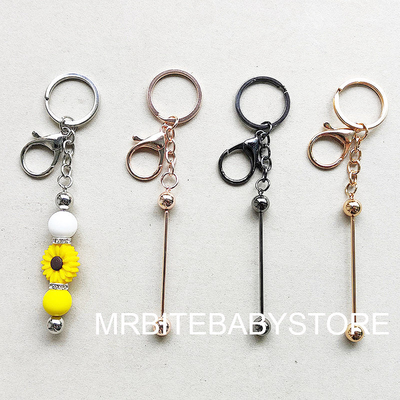 5Pcs/Lot Beadable Keychain Bar