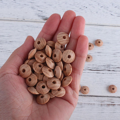 Wood Lentil/Abacus Beads - 13*5mm